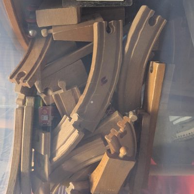 Box of Train Set Pieces