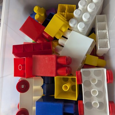Tub of assorted Mega Blocks