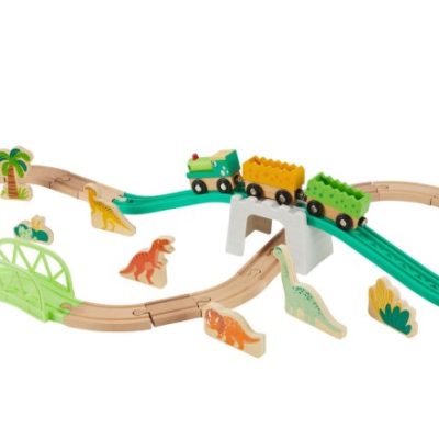 38 Wooden Dino Train Set